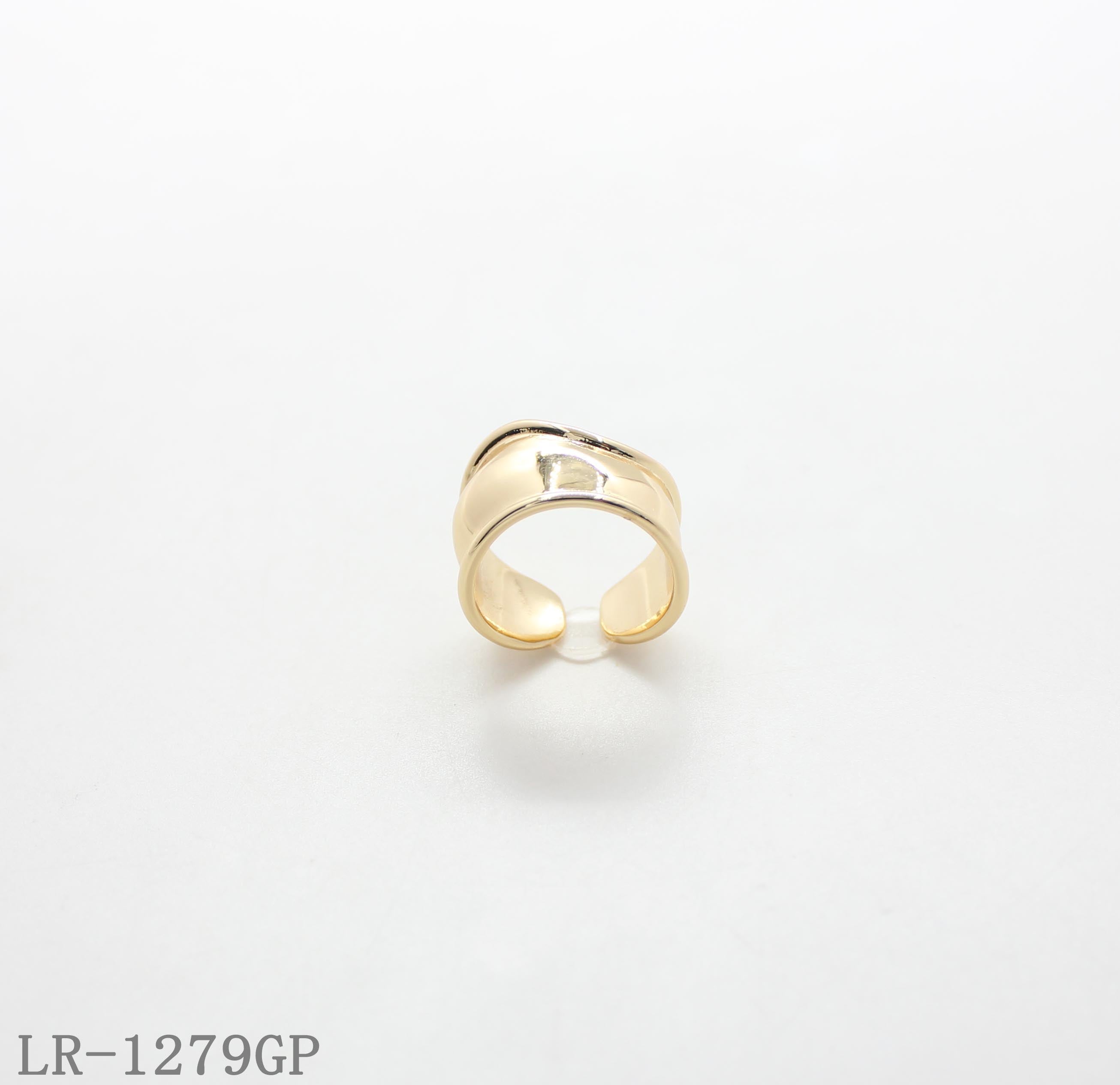Hammered Wide Band Gold Plated Copper Open Statement Ring | Factory Direct Wholesale