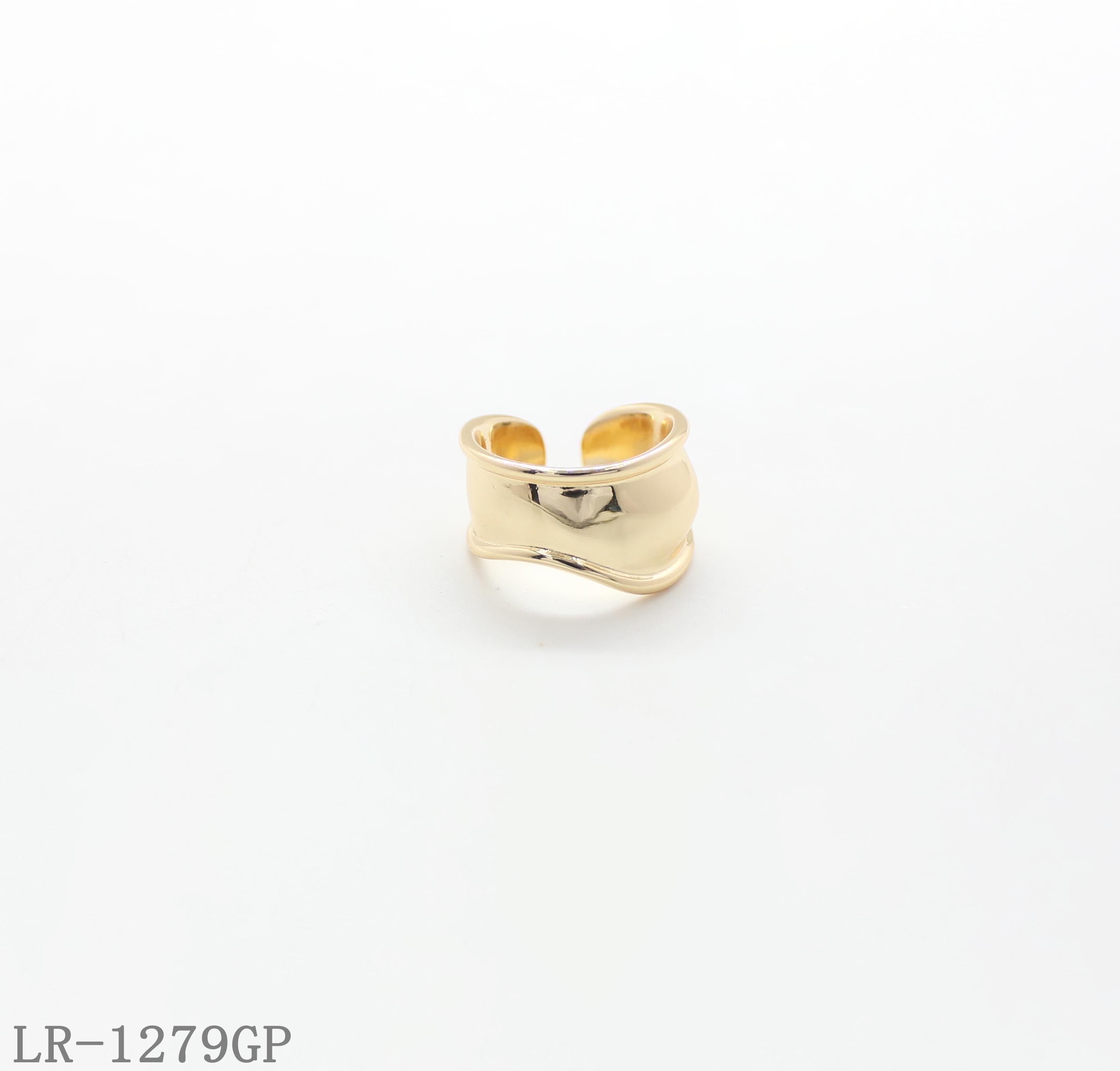 Hammered Wide Band Gold Plated Copper Open Statement Ring | Factory Direct Wholesale