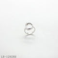 Open Teardrop Hollow Rhodium Plated Zinc Alloy Statement Ring | Factory Direct Wholesale