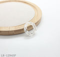 Twisted Rope Zinc Alloy Encased Clear Resin Statement Ring | Factory Direct Wholesale