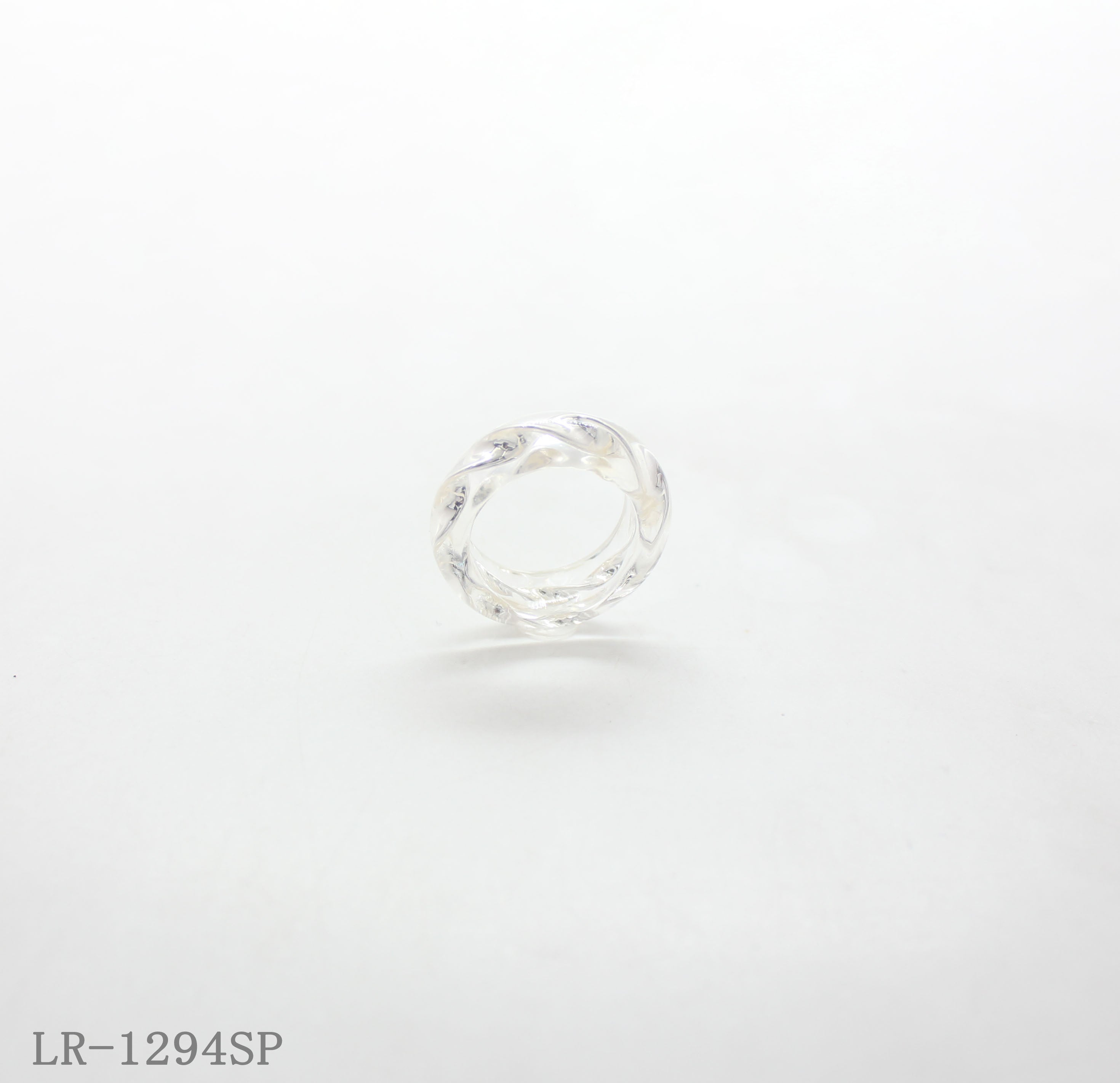 Twisted Rope Zinc Alloy Encased Clear Resin Statement Ring | Factory Direct Wholesale