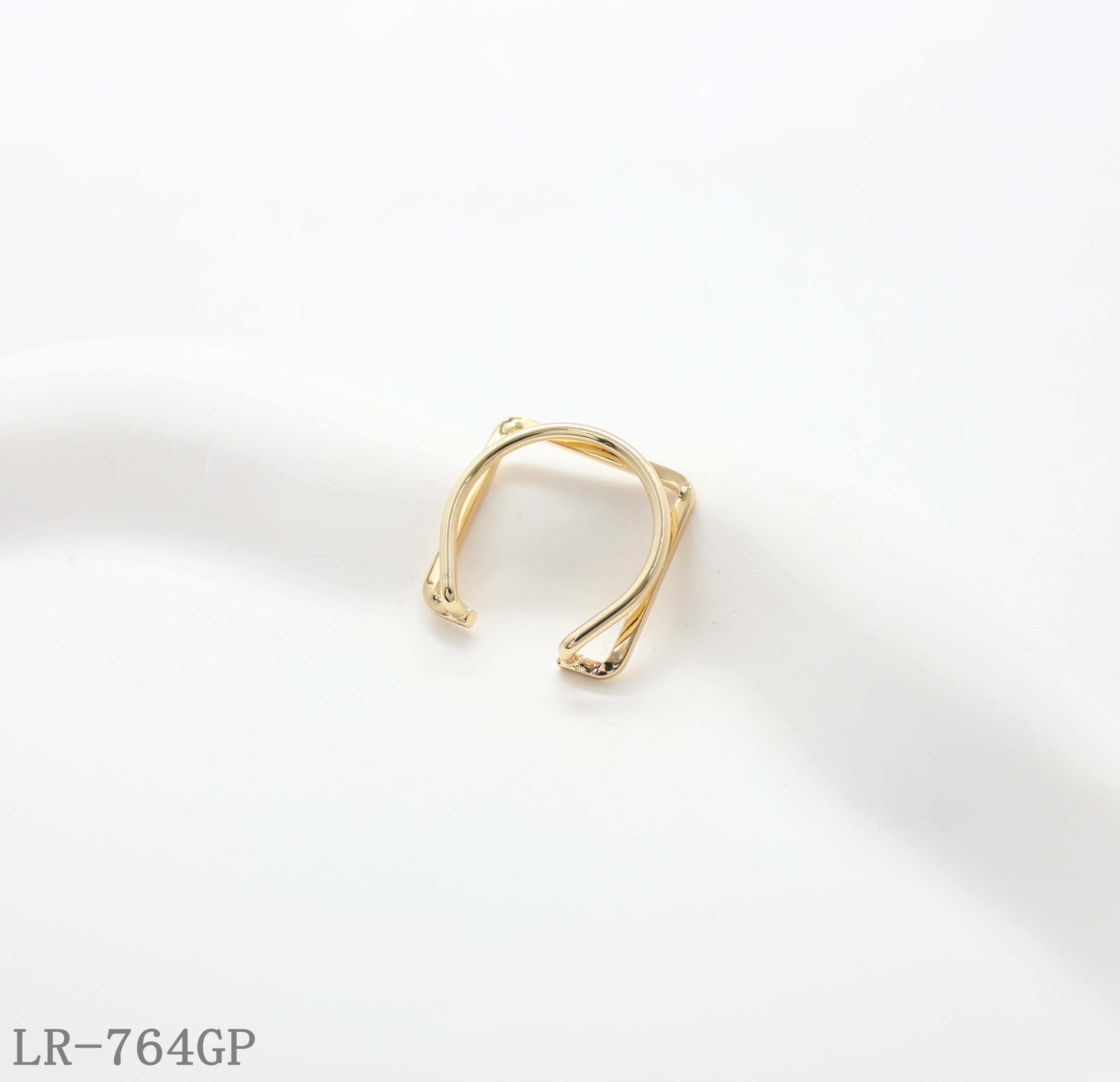 Geometric Arch & Square Gold Plated Copper Open Statement Ring | Factory Direct Wholesale