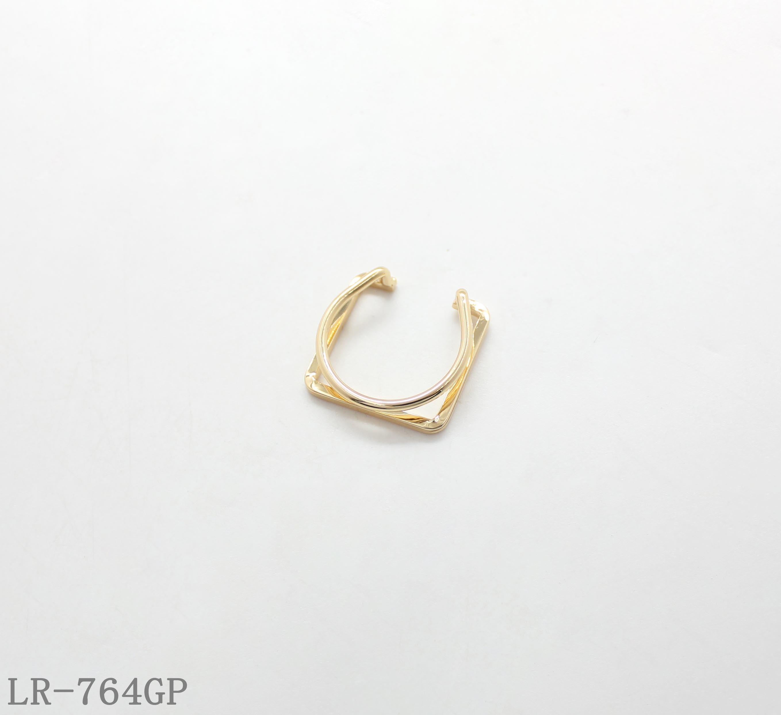 Geometric Arch & Square Gold Plated Copper Open Statement Ring | Factory Direct Wholesale