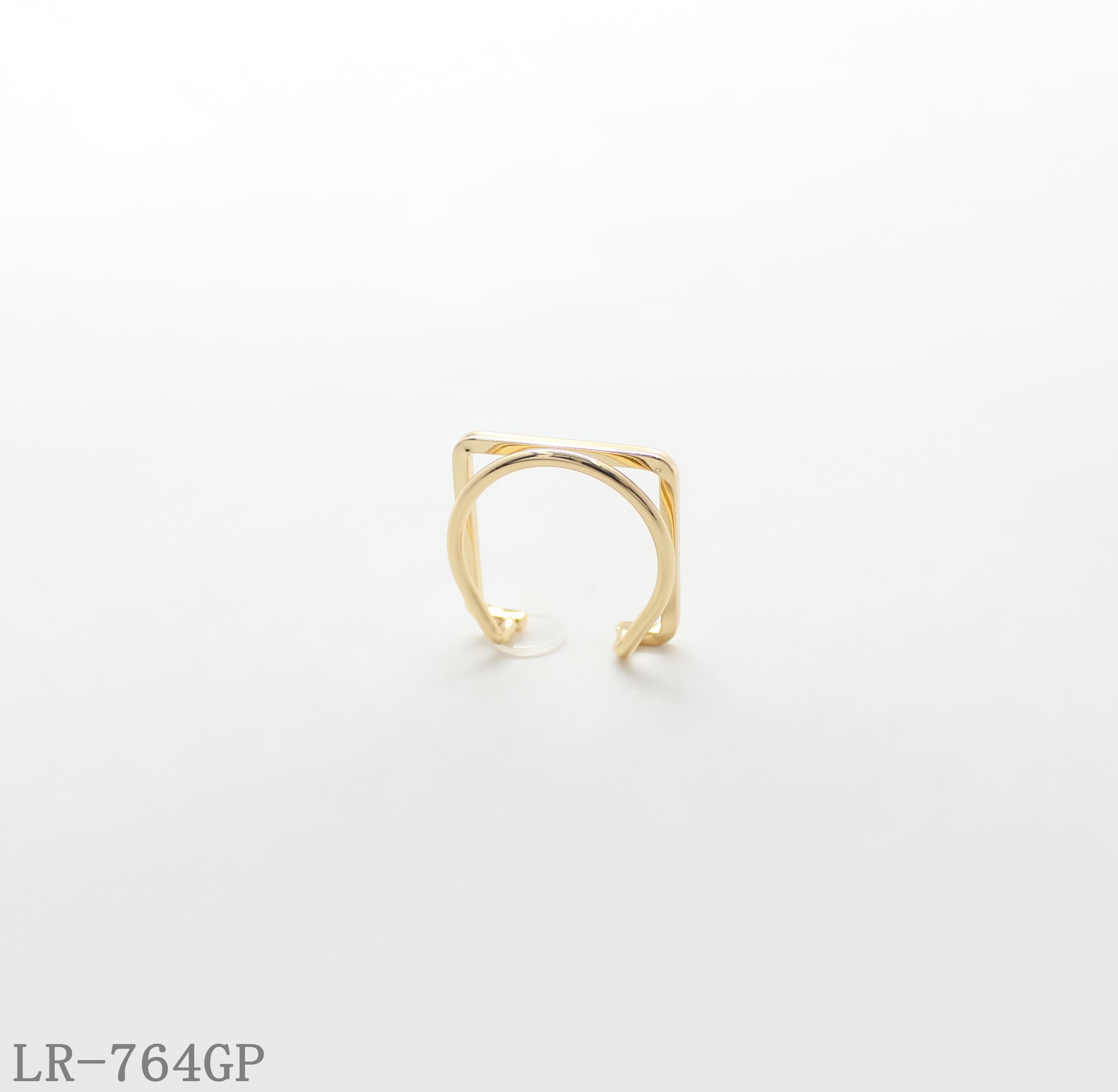 Geometric Arch & Square Gold Plated Copper Open Statement Ring | Factory Direct Wholesale