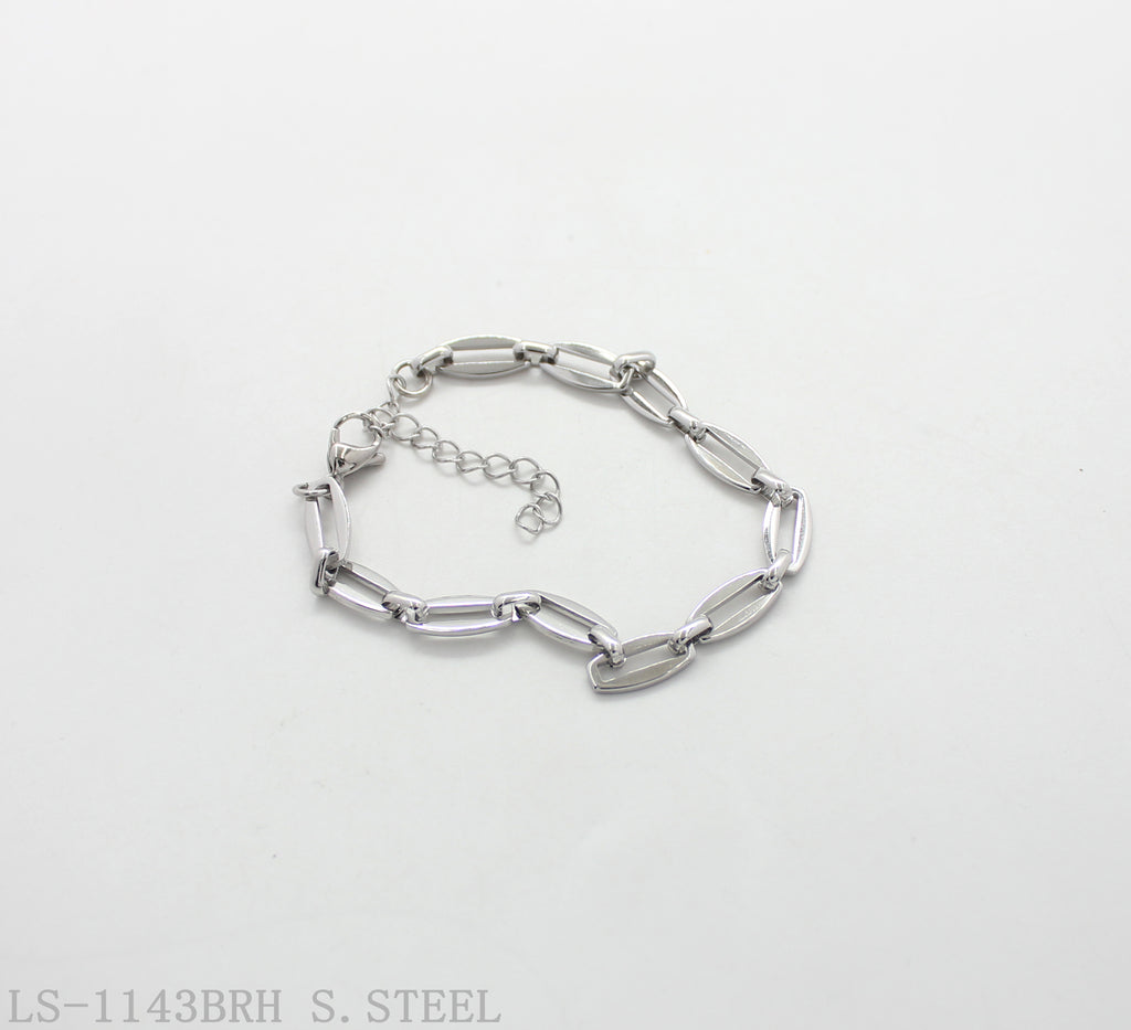 Elongated Paperclip Link Adjustable Stainless Steel Minimalist Bracelet | Factory Direct Wholesale