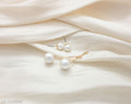 Double Textured Cotton Pearl Linear Drop Earrings with Iron & Copper Imitation Gold Plating | Factory Direct Wholesale