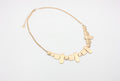 Asymmetrical Brushed Geometric Plate Collar Necklace | Copper Zinc Alloy Matte Gold Plated Lobster Clasp Adjustable Women Minimal Statement Neck Chain Factory Wholesale