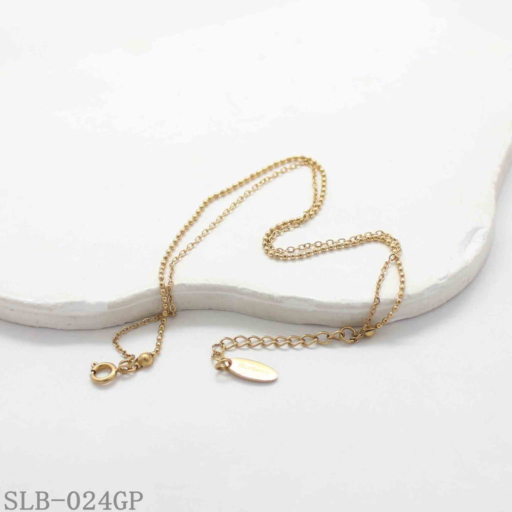 Dual Strand Micro Thin Plain O Cable Bracelet | Solid Stainless Steel Vacuum Ion Gold Plated Lobster Clasp Adjustable Women Layering Base Wrist Chain Factory Wholesale