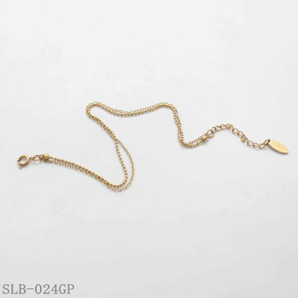 Dual Strand Micro Thin Plain O Cable Bracelet | Solid Stainless Steel Vacuum Ion Gold Plated Lobster Clasp Adjustable Women Layering Base Wrist Chain Factory Wholesale