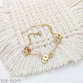 Staggered Multi-Hollow Circle Double Layer Bracelet | Solid Stainless Steel Vacuum Ion Gold Plated Lobster Clasp Adjustable Women Geometric Stacking Wrist Chain Factory Wholesale