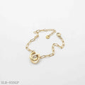 Contrast Two-Tone Interlock Oval Charm Paperclip Bracelet | Solid Stainless Steel Dual Vacuum Plated Lobster Clasp Adjustable Women Geometric Stacking Wrist Chain Factory Wholesale