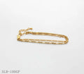 Mixed Paperclip & Tiny Bead Dual Layer Bracelet | Solid Stainless Steel Vacuum Ion Gold Plated Lobster Clasp Adjustable Women Dainty Stacking Wrist Chain Factory Wholesale