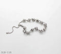 Textured Knotted Ball Link Sliding Adjustable Stainless Steel Statement Bracelet | Factory Direct Wholesale