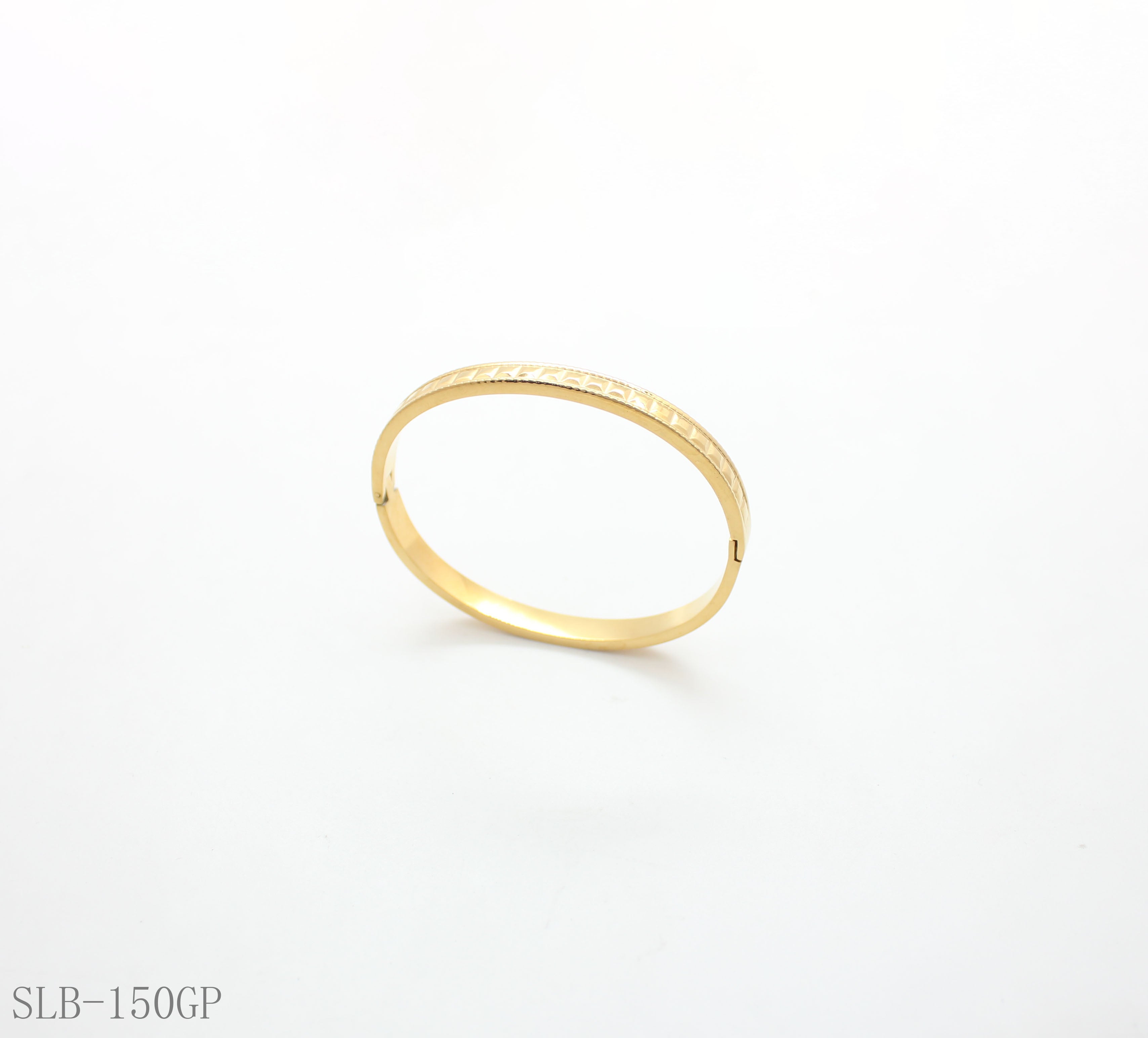 Delicate Scale Engraved Thin Spring Snap Bangle | Solid Stainless Steel Vacuum Ion Gold Plated Lightweight Adjustable Women Stacking Wrist Cuff Factory Wholesale