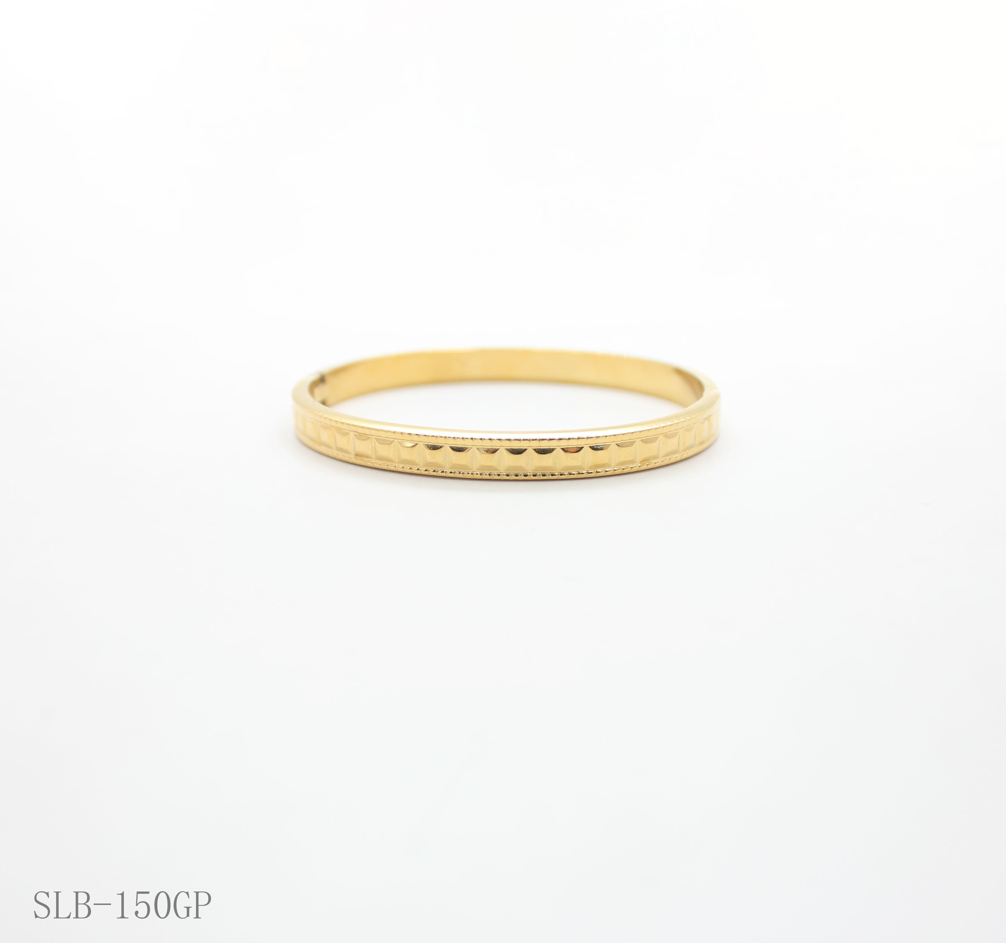 Delicate Scale Engraved Thin Spring Snap Bangle | Solid Stainless Steel Vacuum Ion Gold Plated Lightweight Adjustable Women Stacking Wrist Cuff Factory Wholesale