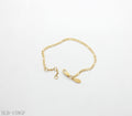 Slim Figaro Cuban Plain Base Bracelet | Solid Stainless Steel Vacuum Ion Gold Plated Adjustable Lobster Clasp Women Stacking Wrist Chain Factory Wholesale