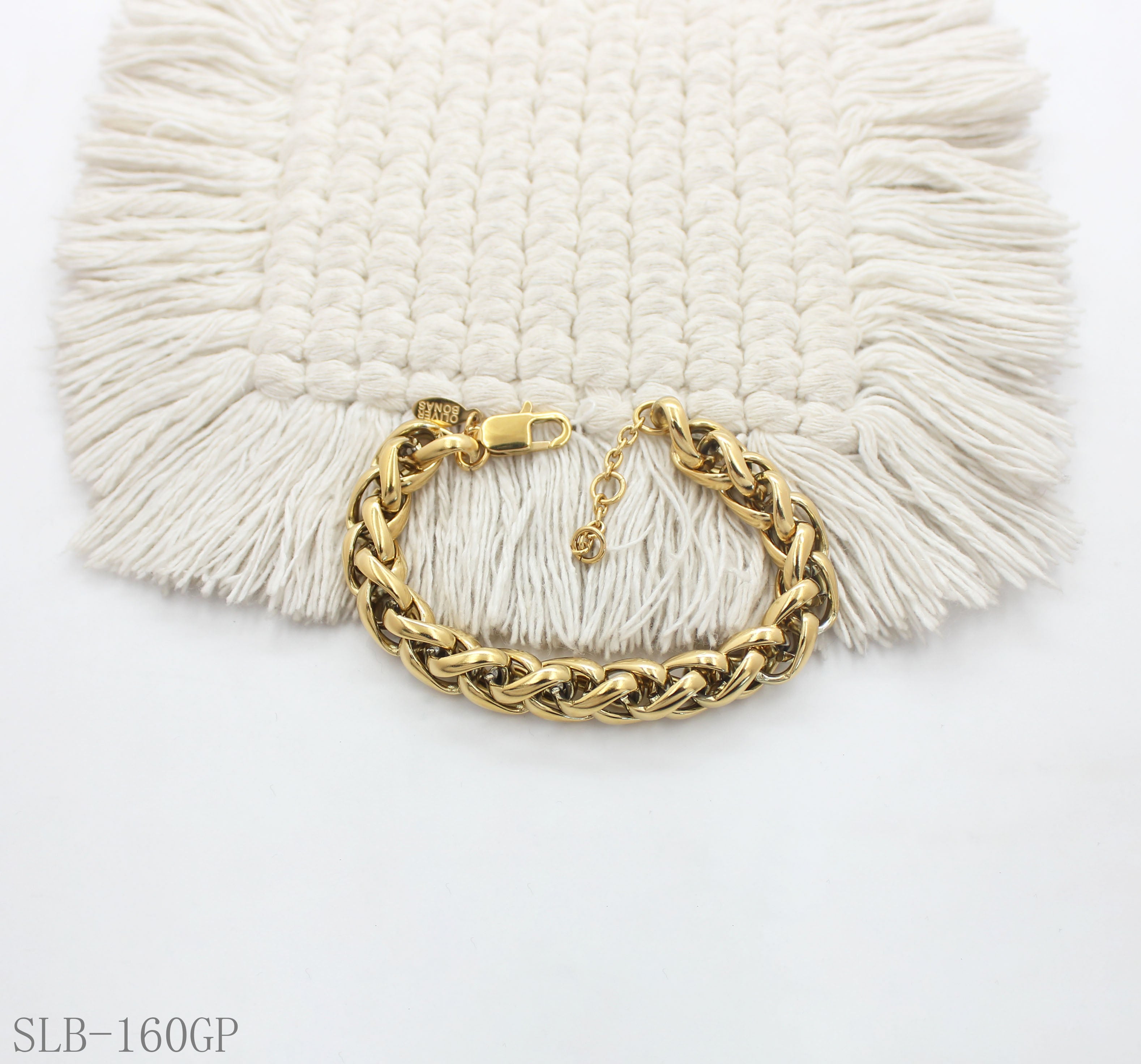 Solid Chunky Polished Cuban Link Bracelet | Solid Stainless Steel Vacuum Ion Gold Plated Lobster Clasp Adjustable Women Heavy Statement Stacking Wrist Chain Factory Wholesale