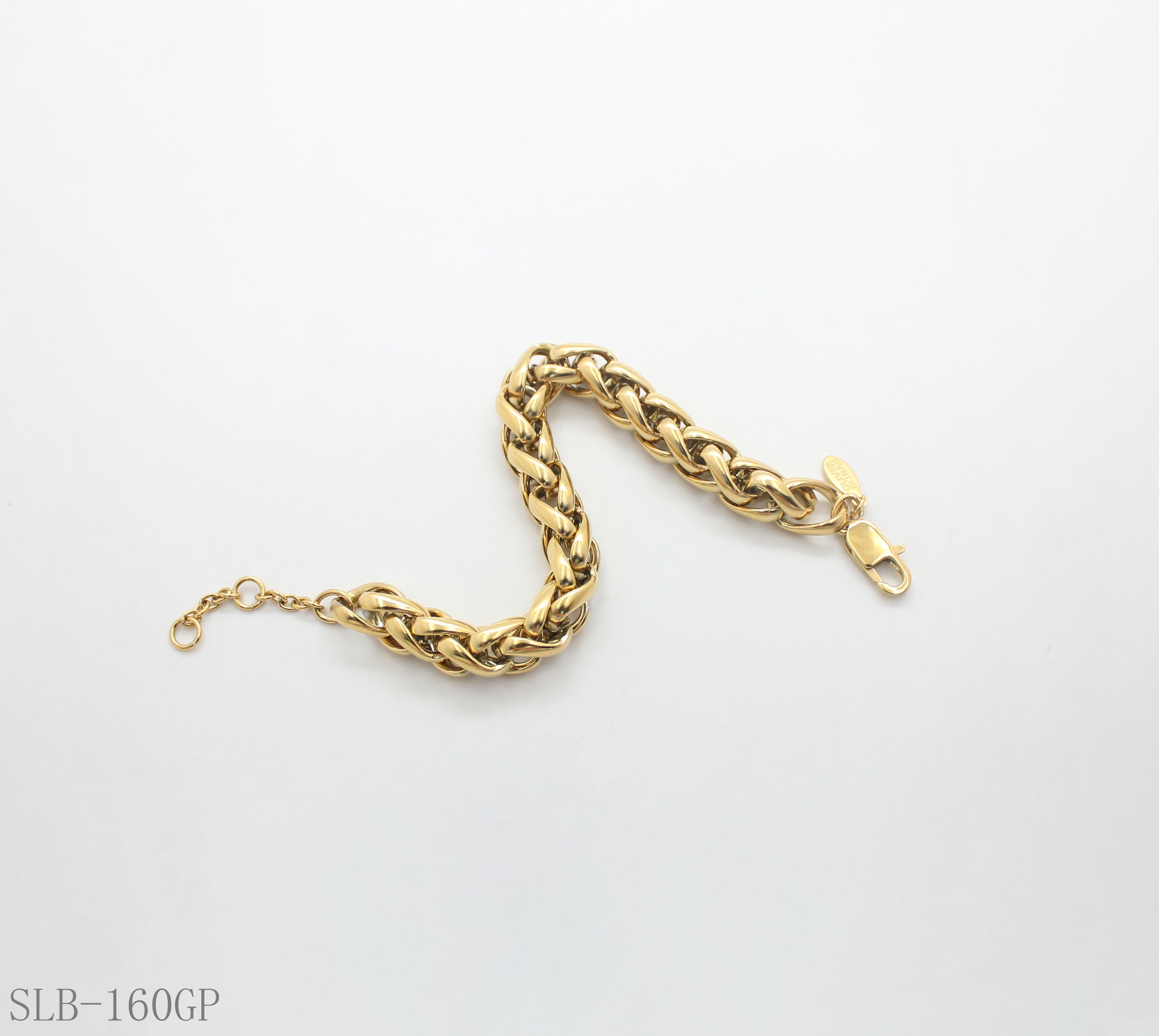 Solid Chunky Polished Cuban Link Bracelet | Solid Stainless Steel Vacuum Ion Gold Plated Lobster Clasp Adjustable Women Heavy Statement Stacking Wrist Chain Factory Wholesale