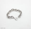 Solid Chunky Large Oval O Interlock Link Bracelet | Solid Stainless Steel Vacuum Ion Silver Plated Lobster Clasp Adjustable Unisex Heavy Statement Stacking Wrist Chain Factory Wholesale