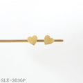 Minimalist Vacuum Gold Plated Stainless Steel Heart Stud Earrings | Factory Direct Wholesale