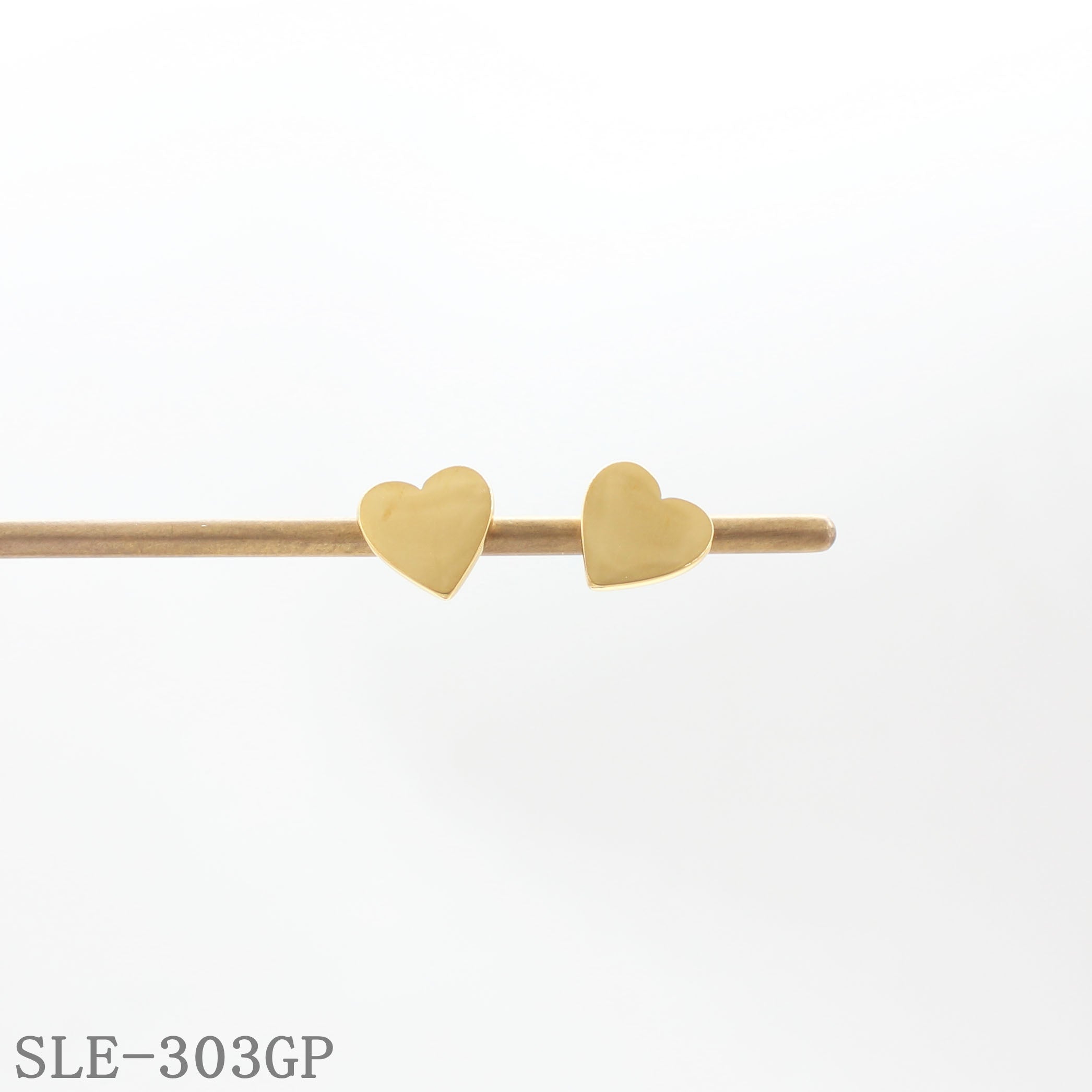 Minimalist Vacuum Gold Plated Stainless Steel Heart Stud Earrings | Factory Direct Wholesale