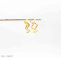 Irregular Wavy Contour Open Hoop Gold-Plated Stainless Steel Sculptural Earrings | Factory Direct Wholesale