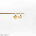 Polished Twisted Double-Band C-Hoop Gold-Plated Stainless Steel Stud Earrings | Factory Direct Wholesale