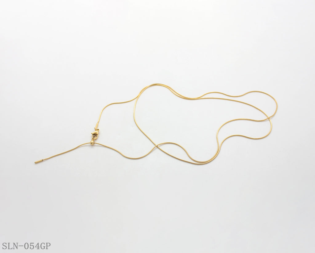 Ultra‑Thin Smooth Snake Chain Adjustable Vacuum Gold Plated Stainless Steel Everyday Necklace | Factory Direct Wholesale