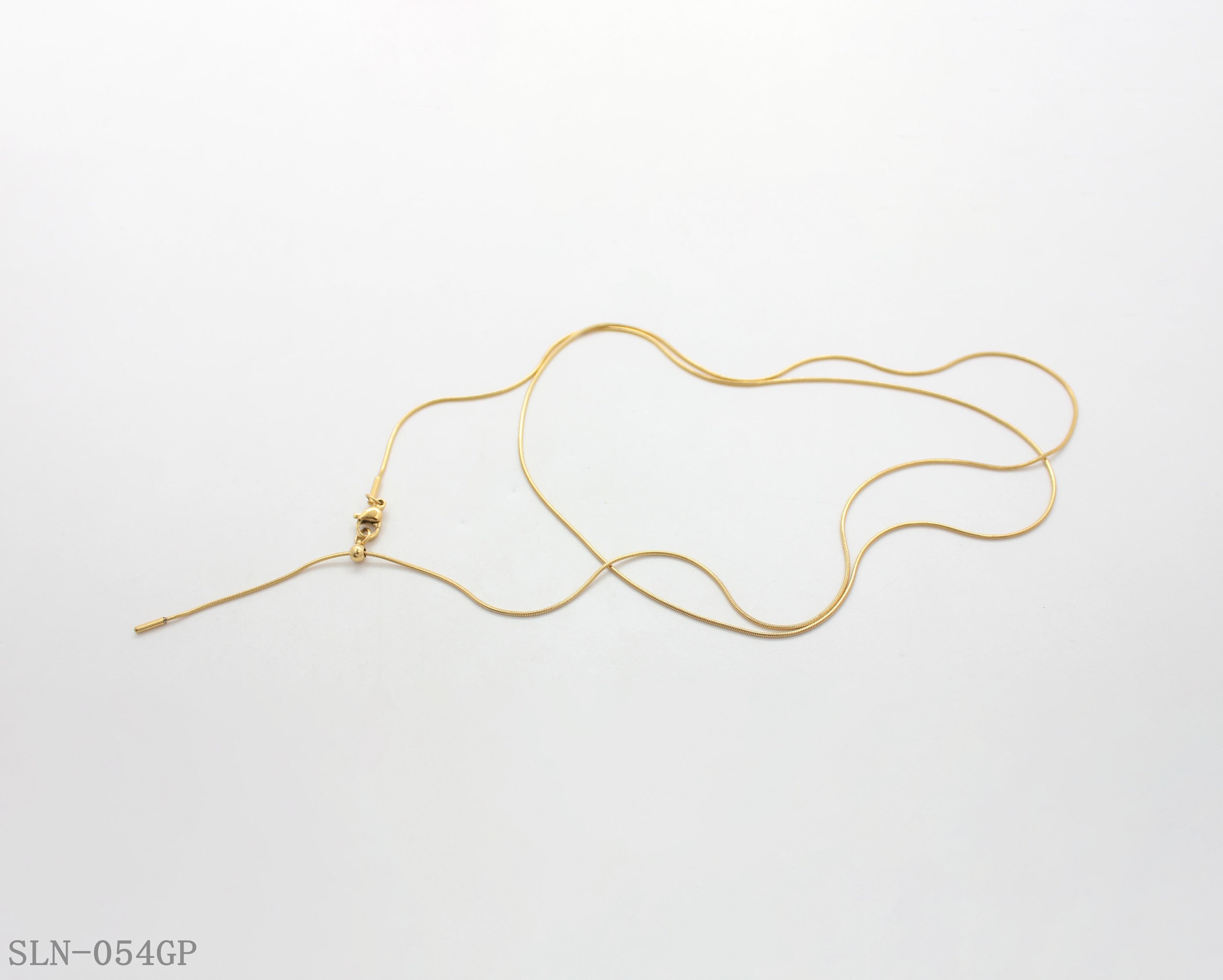 Ultra‑Thin Smooth Snake Chain Adjustable Vacuum Gold Plated Stainless Steel Everyday Necklace | Factory Direct Wholesale