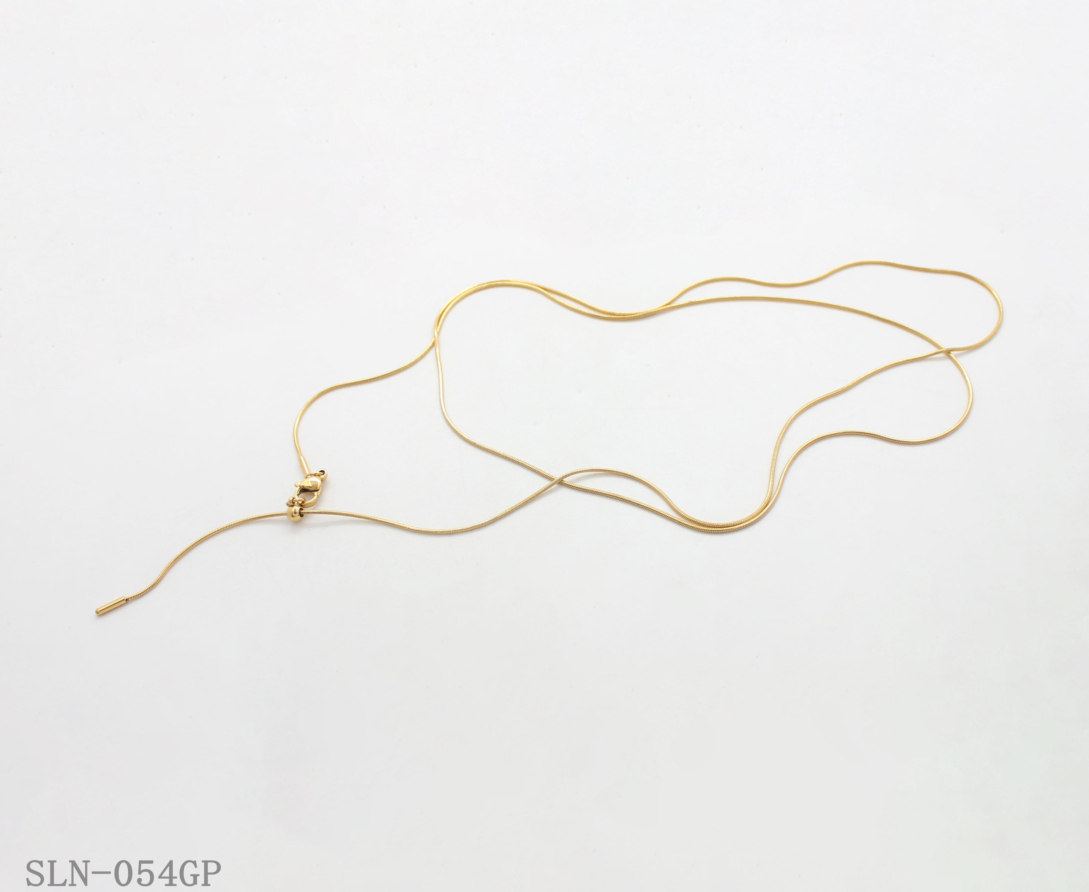 Ultra‑Thin Smooth Snake Chain Adjustable Vacuum Gold Plated Stainless Steel Everyday Necklace | Factory Direct Wholesale