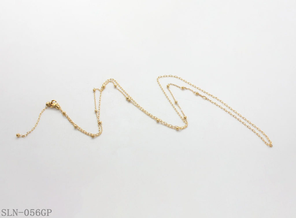 Dual-Style Station Ball Bead Convertible Adjustable Sweater Layering Stainless Steel Necklace | Factory Direct Wholesale