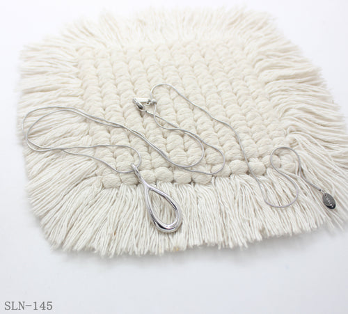 Adjustable Hollow Teardrop Pendant Fine Snake Chain Stainless Steel Layering Necklace | Factory Direct Wholesale