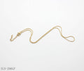 Slim Oval Rice Link Plain Layering Necklace | Solid Stainless Steel Base Vacuum Ion Gold Plated Dainty Blank Women Clavicle Chain For Pendant DIY Factory Wholesale