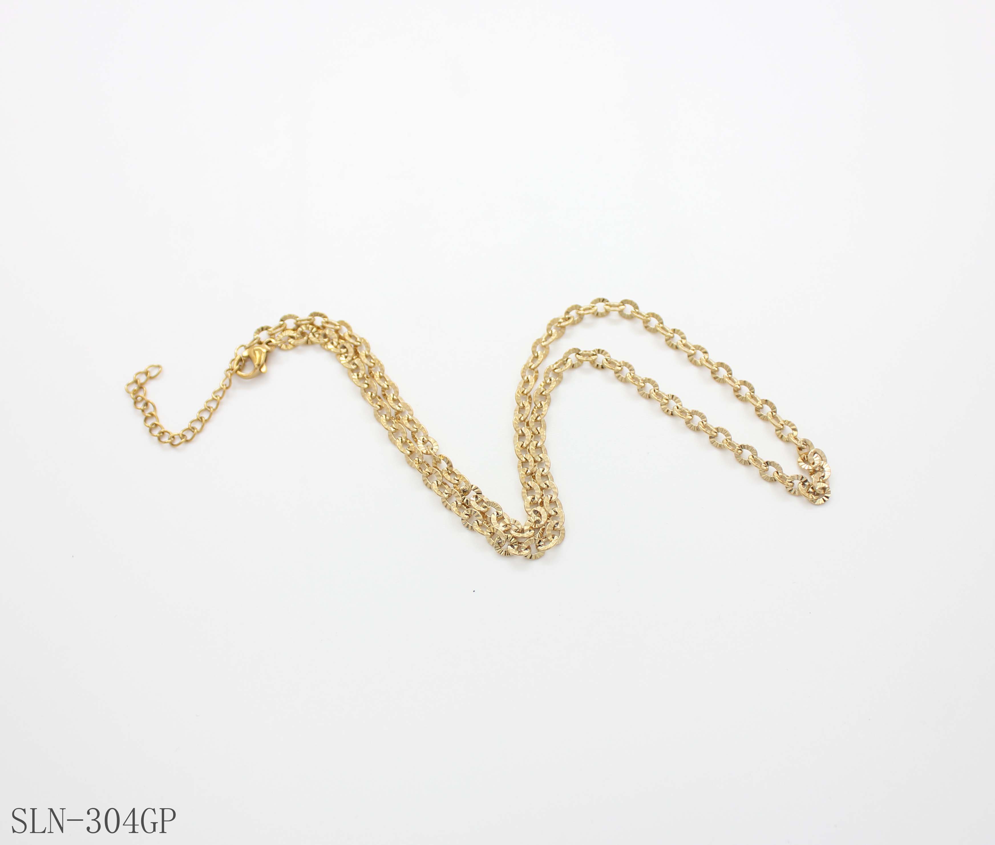 Sparkly Flower-Cut Fan Link Basic Chain | Solid Stainless Steel Vacuum Ion Gold Plated Faceted Reflective Women Layering Clavicle Chain Bulk Wholesale