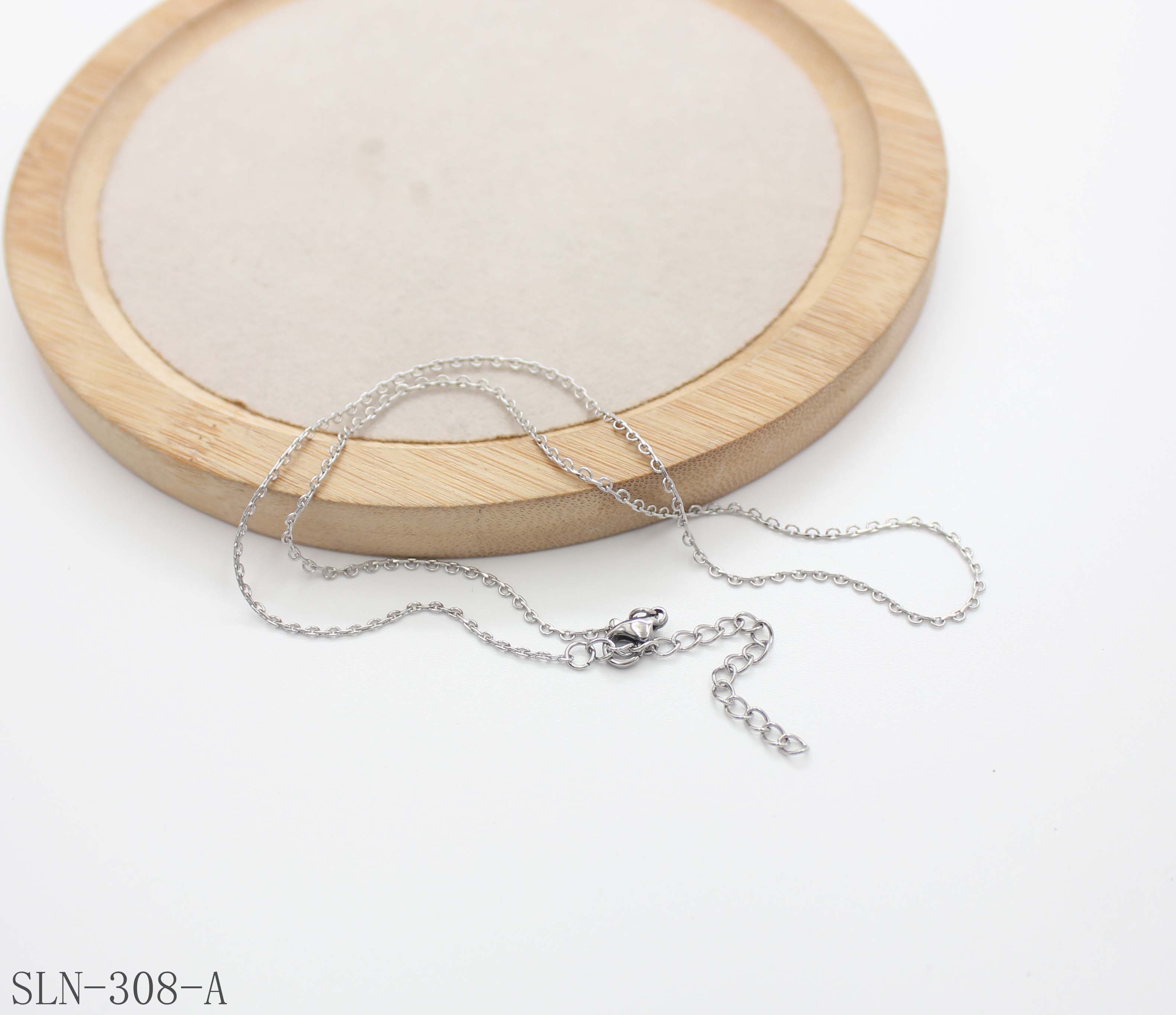 Ultra Thin O-Link Plain Basic Chain | Solid Stainless Steel Vacuum Ion Silver Plated Seamless Women DIY Stacking Clavicle Chain Factory Wholesale
