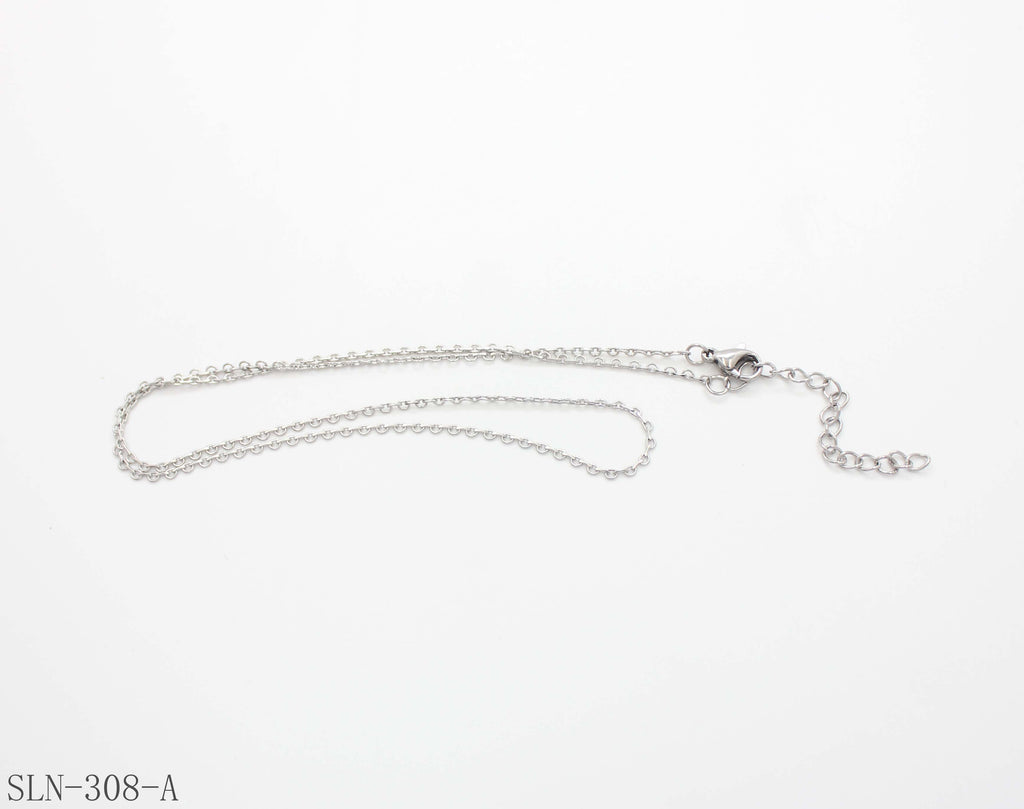 Ultra Thin O-Link Plain Basic Chain | Solid Stainless Steel Vacuum Ion Silver Plated Seamless Women DIY Stacking Clavicle Chain Factory Wholesale
