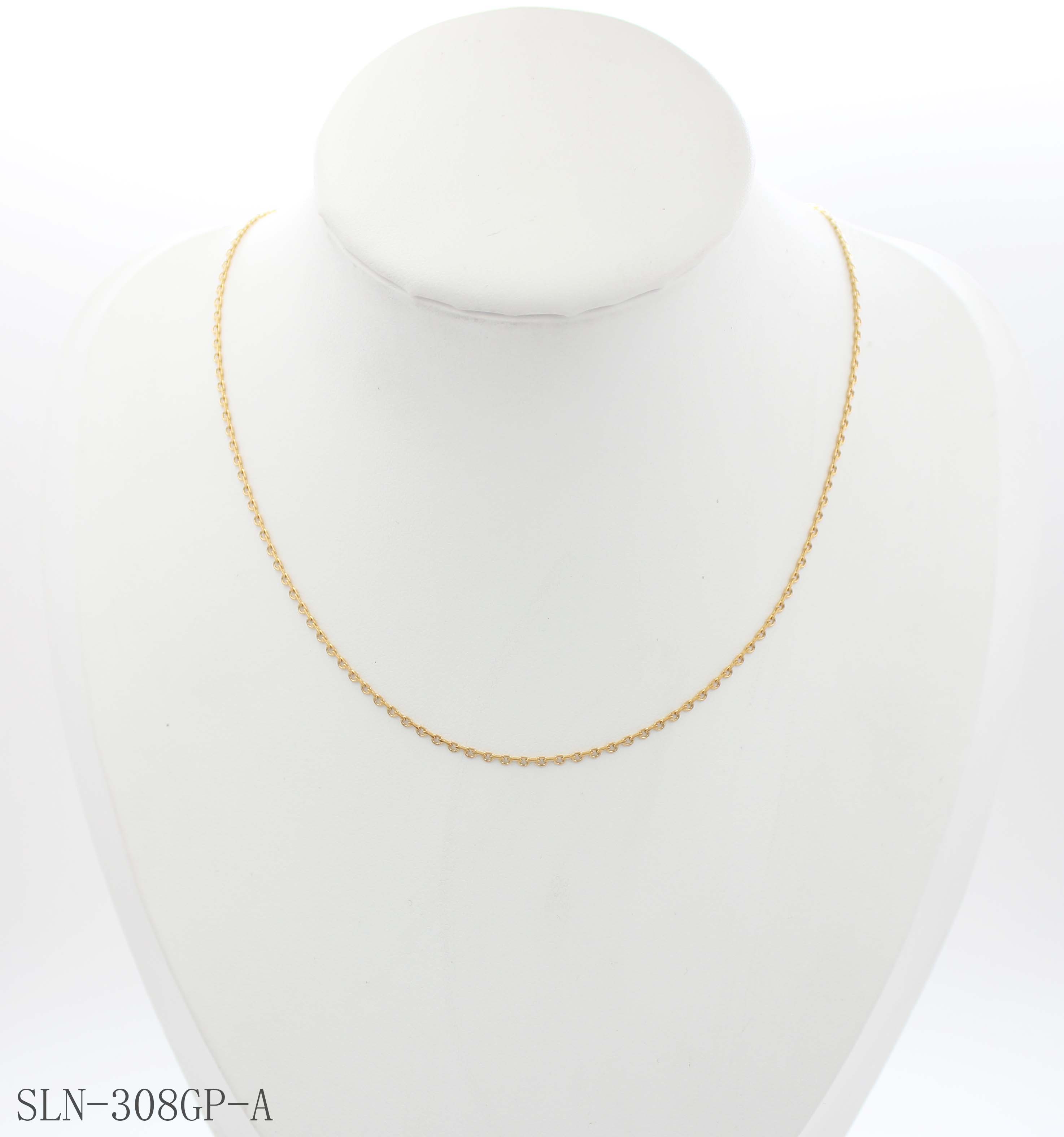 Micro Thin Oval O Link Blank Base Necklace | Solid Stainless Steel Vacuum Ion Gold Plated Smooth Seamless Women DIY Stacking Clavicle Chain Factory Wholesale