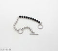 19CM Matching Series Black Stone & Steel Ball OT Toggle Stainless Steel Unisex Bracelet | Factory Direct Wholesale