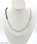 50CM Asymmetrical Black Stone & Steel Ball OT Toggle Stainless Steel Unisex Necklace | Factory Direct Wholesal