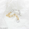 19CM Dual-Tone Gold Silver Paperclip Link OT Toggle Stainless Steel Minimal Bracelet | Factory Direct Wholesale