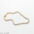 2‑Tone Vacuum Gold Plated & Polished Silver Stainless Steel Full‑Paved Round Crystal Dainty Tennis Bracelet | Factory Direct Wholesale