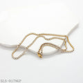 2‑Tone Vacuum Gold Plated & Polished Silver Stainless Steel Full‑Paved Round Crystal Tennis Necklace | Factory Direct Wholesale