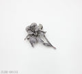 Zara Style Antique Silver Full‑Paved Crystal Lily Statement Brooch | Factory Direct Wholesale