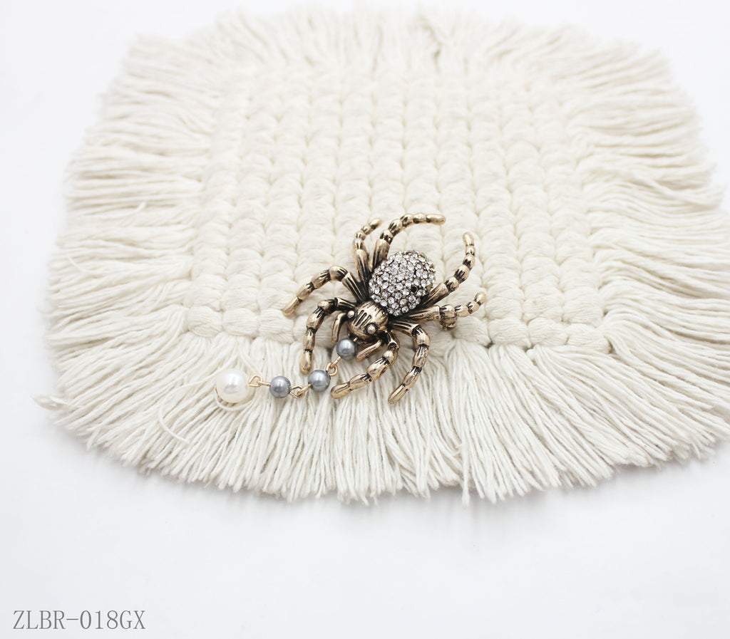 Custom Crystal Spider Brooch | Wholesale Jewelry Manufacturer Vintage Spider Brooch