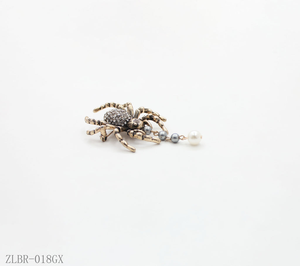 Custom Crystal Spider Brooch | Wholesale Jewelry Manufacturer Vintage Spider Brooch