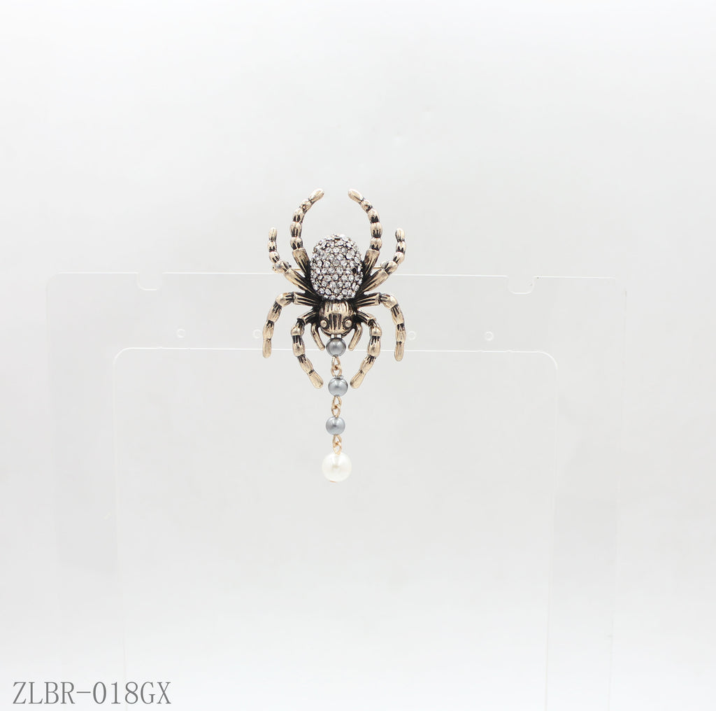 Custom Crystal Spider Brooch | Wholesale Jewelry Manufacturer Vintage Spider Brooch