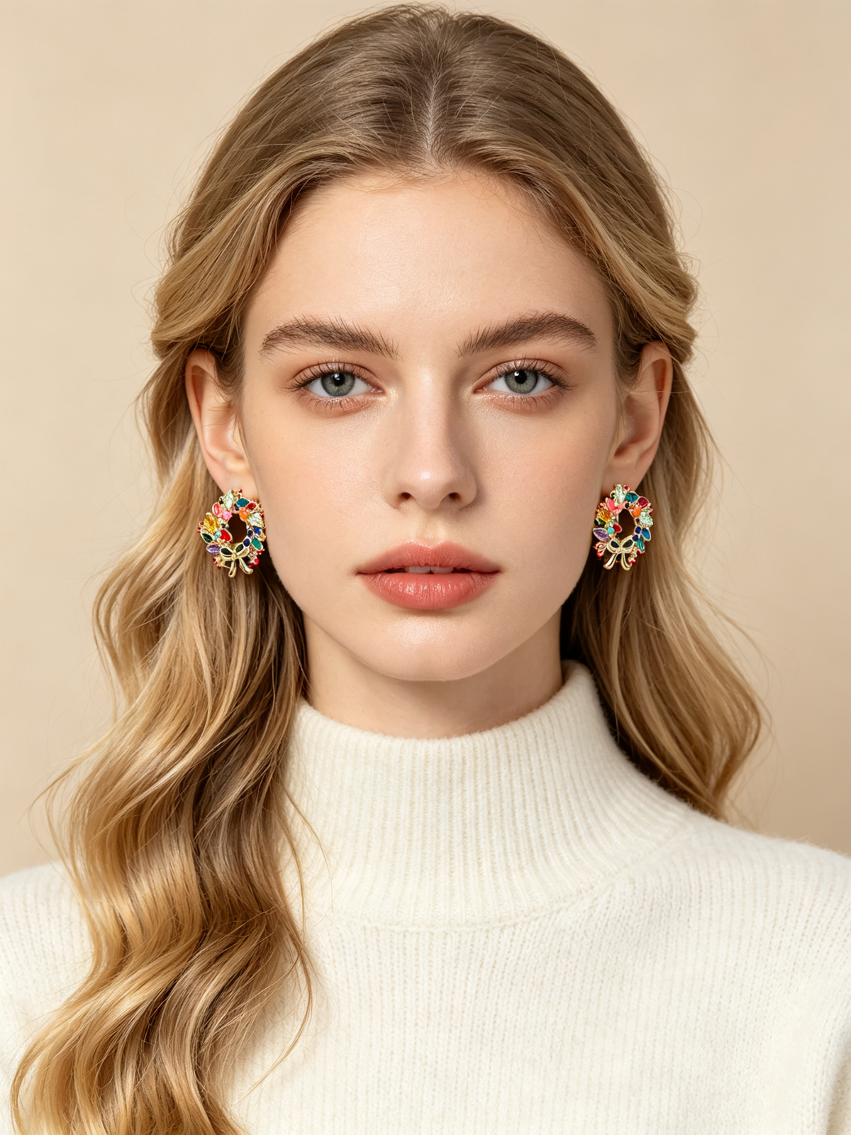 Glass Stone Earrings